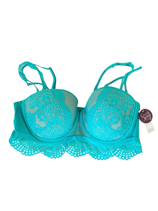 Cacique Other - Cacique Lightly Lined Multi Way Strapless Lace Sexy Bra 44D NEW NWT Turquoise